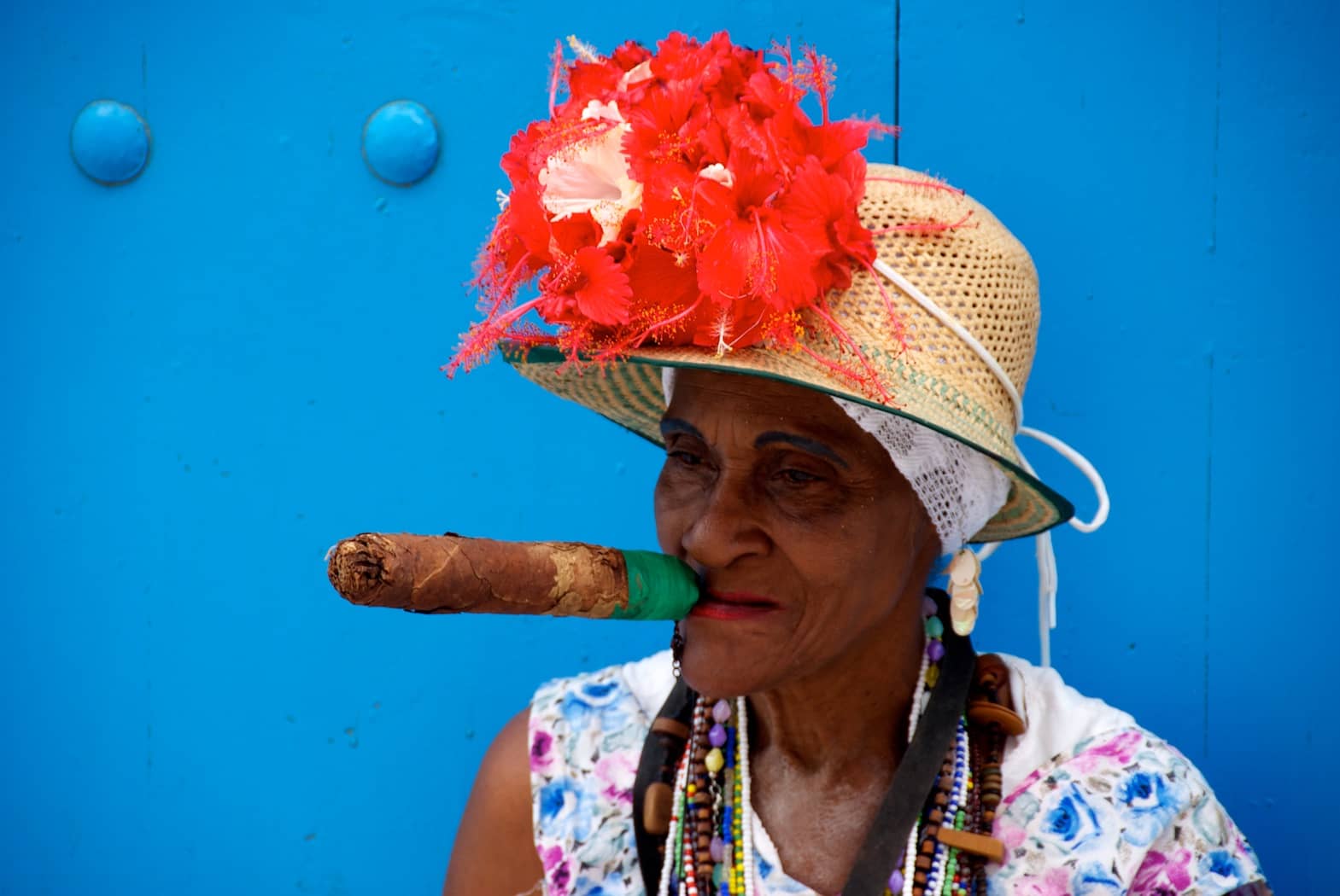 cigar-lady-on-blue-havana-cuba-copyright-2010-ralph-velasco